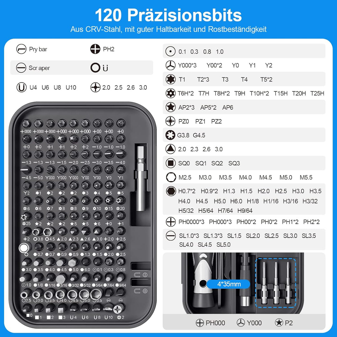 130 in 1 feinmechaniker Schraubendreher set DIY Reparatur Werkzeug Set Präzisions Schraubendreher Se