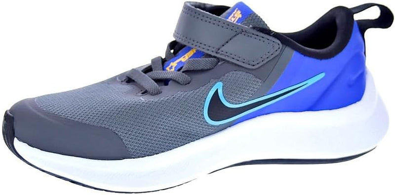 Nike Jungen Star Runner 3 Sneaker 21 EU Eisengrau Schwarzblauer Blitz, 21 EU Eisengrau Schwarzblauer