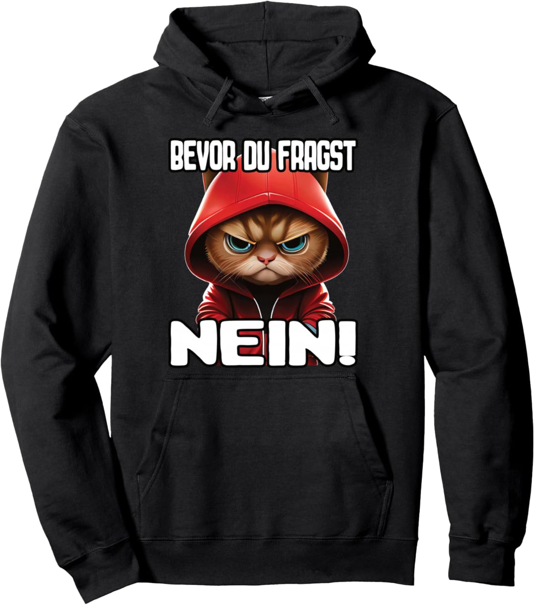 Katze Spruch Lustig Geschenk I Bevor Du Fragst Nein Pullover Hoodie