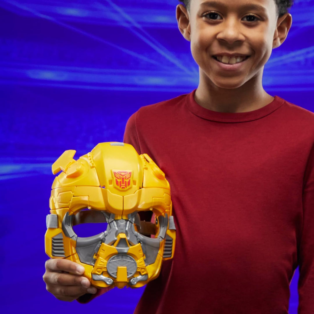 Transformers One 2-in-1 Bumblebee B-127 Maske und Action-Figur, verwandelbar in 15 Schritten, Rollen