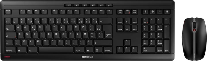 CHERRY Stream Desktop Wireless Kbd (FR), JD-8500FR-2 Französisches Layout - AZERTY batteriebetrieben