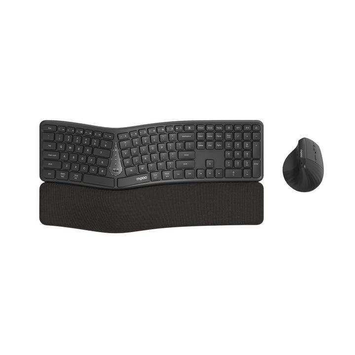 Rapoo Ergonomische Tastatur mit Maus Kabellos 8810ME QWERTZ Ergonomisches Tastatur und Vertikalmaus