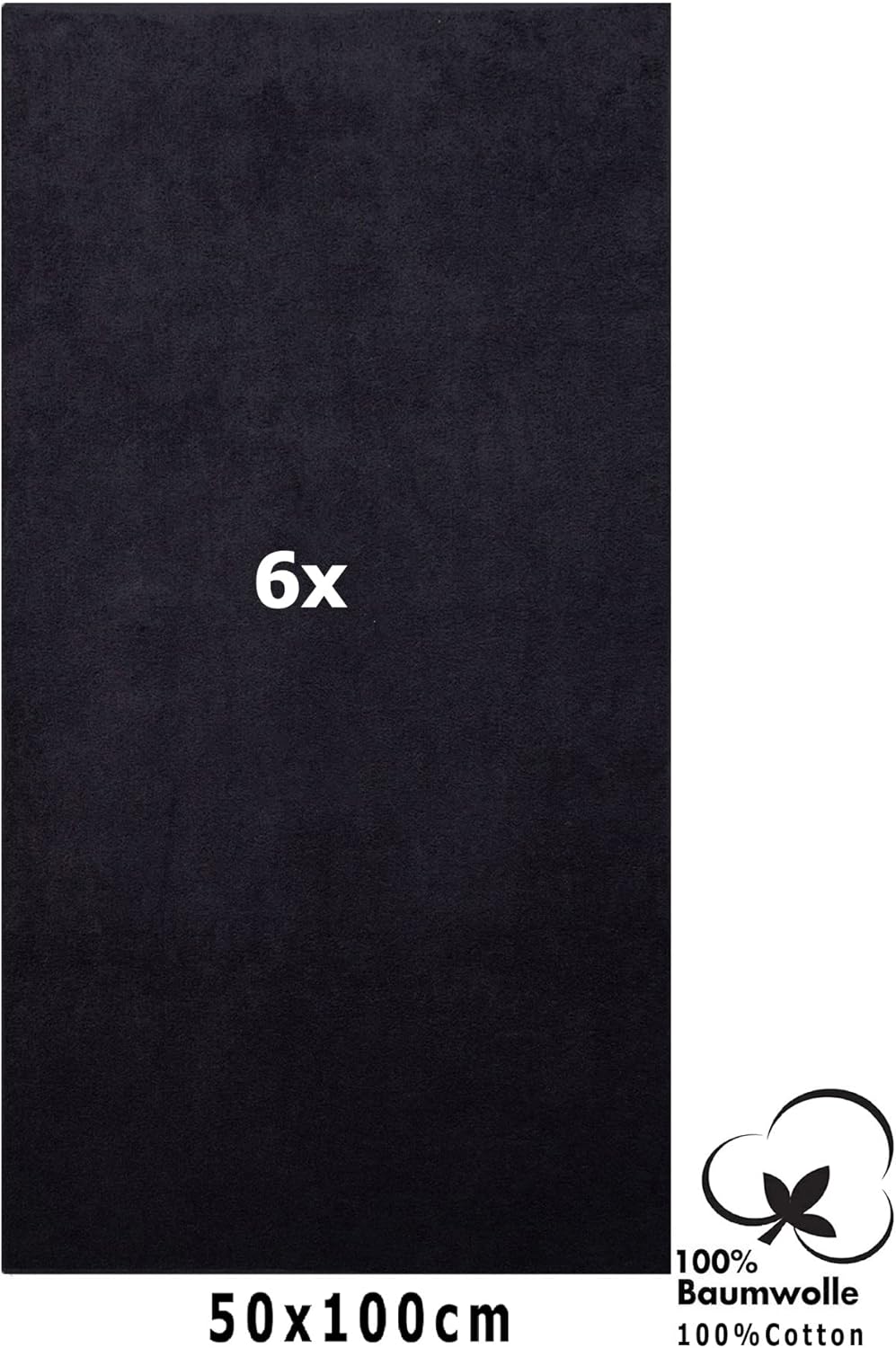 Betz Handtuch 6er Pack Handtücher Set Berlin Grösse 50x100 cm 100% Baumwolle - gut trocknend, leicht