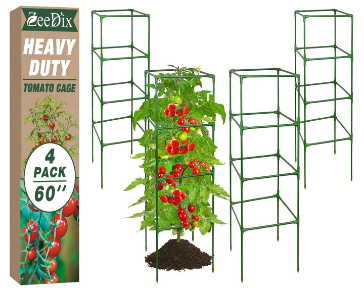 ZeeDix 4 Stück Tomaten Rankhilfe, 151cm Höhenverstellbare Rankhilfe 151cm 4Stück, 151cm 4Stück