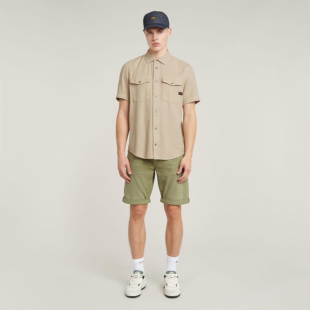 G-STAR Herren Marine Slim Long Sleeve Shirt XS Beige (Dk Brick Gd D19751-d454-d848), XS Beige (Dk Br