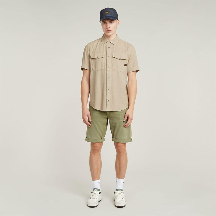 G-STAR Herren Marine Slim Long Sleeve Shirt XS Beige (Dk Brick Gd D19751-d454-d848), XS Beige (Dk Br
