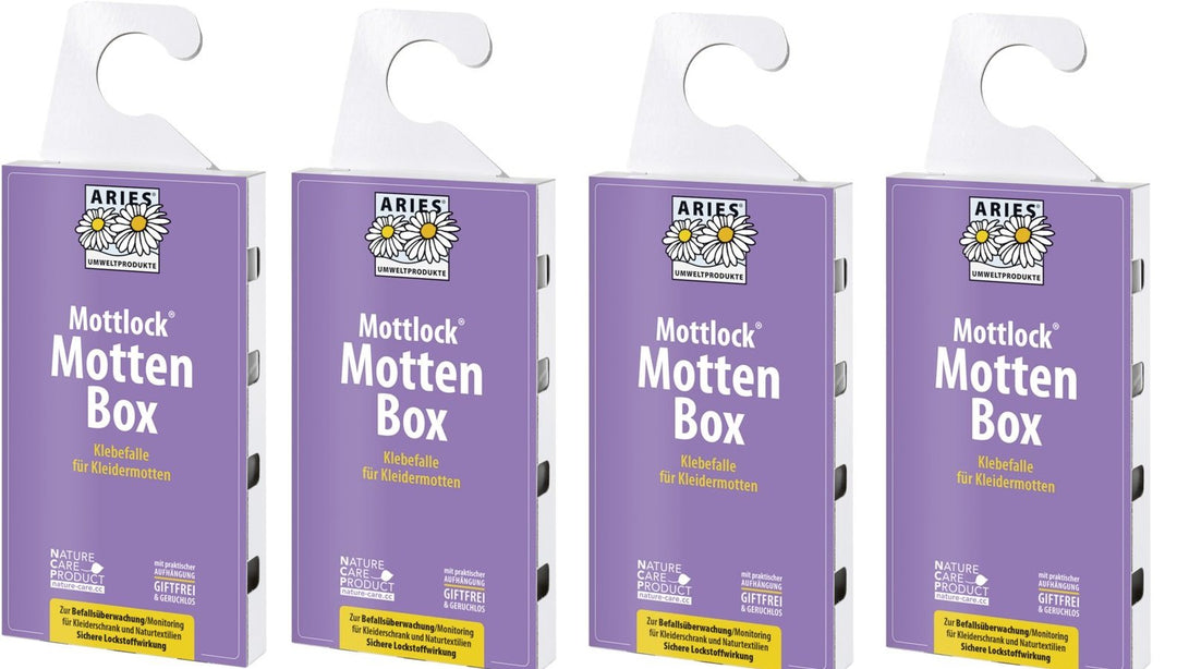 Aries Mottlock Mottenbox, Klebefalle Gegen Kleidermotten - Befallsüberwachung (Monitoring) Pheromon-