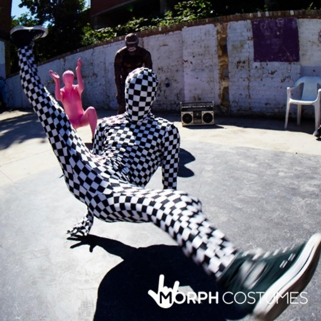 Morphsuits MPBCL Premium Erwachsene Kostüm-Ganzkörperanzug, Kariert, L L
