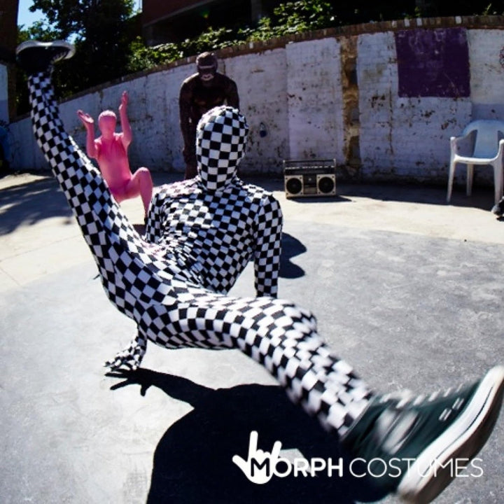 Morphsuits MPBCL Premium Erwachsene Kostüm-Ganzkörperanzug, Kariert, L L