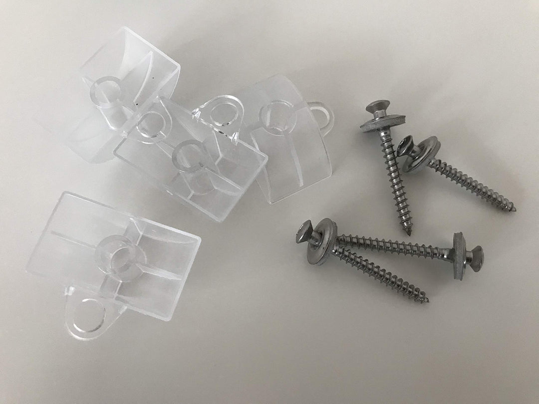 Set aus je 100 Stück Abstandhalter & Spengler-Schrauben TX20 EPDM-Dichtscheiben 4,5x45mm für Sinus P