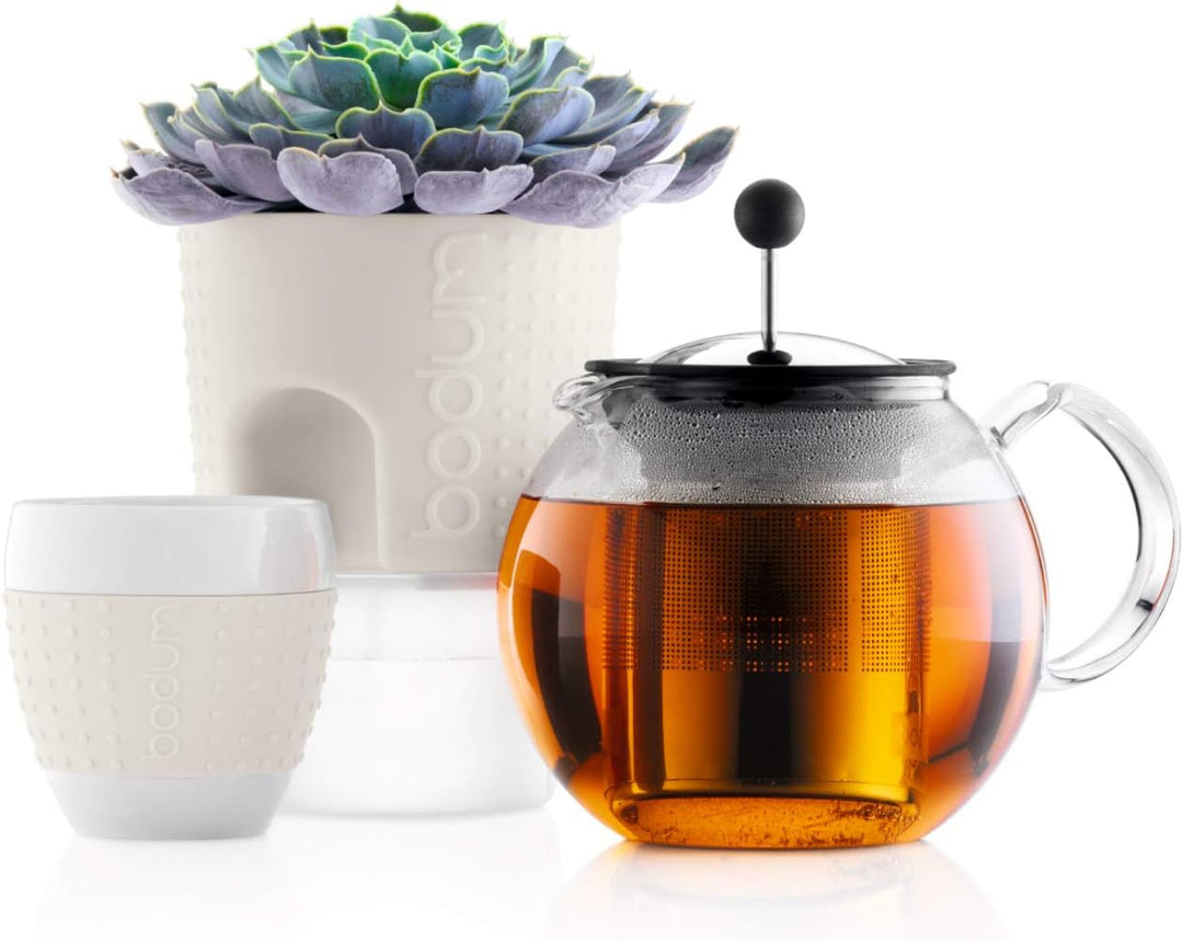 Bodum 1807-16 assam Teebereiter (French Press System,Permanent Edelstahlfilter,Glasgriff),0,5 liters
