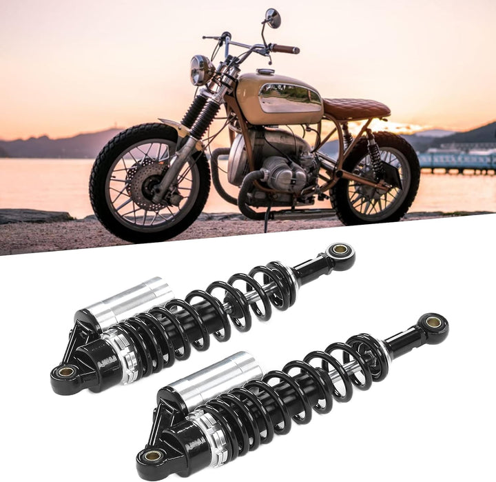 Aramox Motorrad Stossdämpfer, Stossdämpfer Hinten, Paar 340mm Universal Motorrad Stossdämpfer Feder