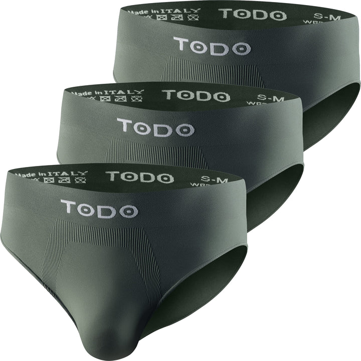 TODO Elastisch Sport Herren Slip (3er Pack) Atmungsaktiv Sportunterwäsche, Unterhosen Männer Slip oh