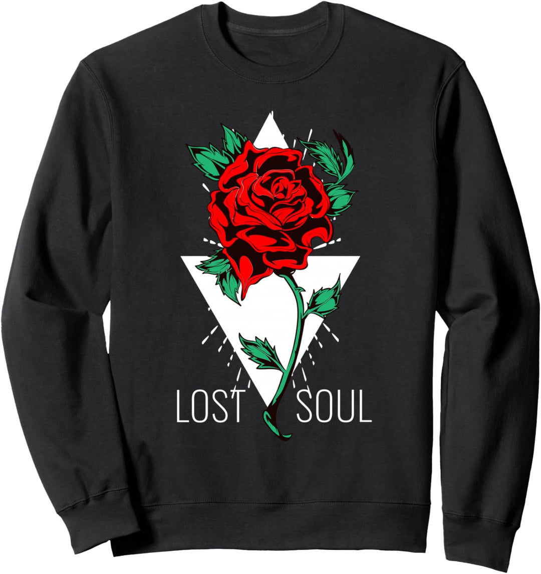 Lost Soul Rose Blume - Sad Aesthetic Edgy Streetwear Sweatshirt