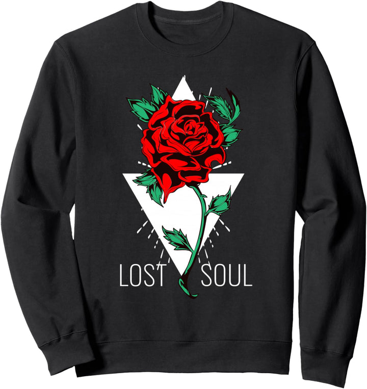 Lost Soul Rose Blume - Sad Aesthetic Edgy Streetwear Sweatshirt