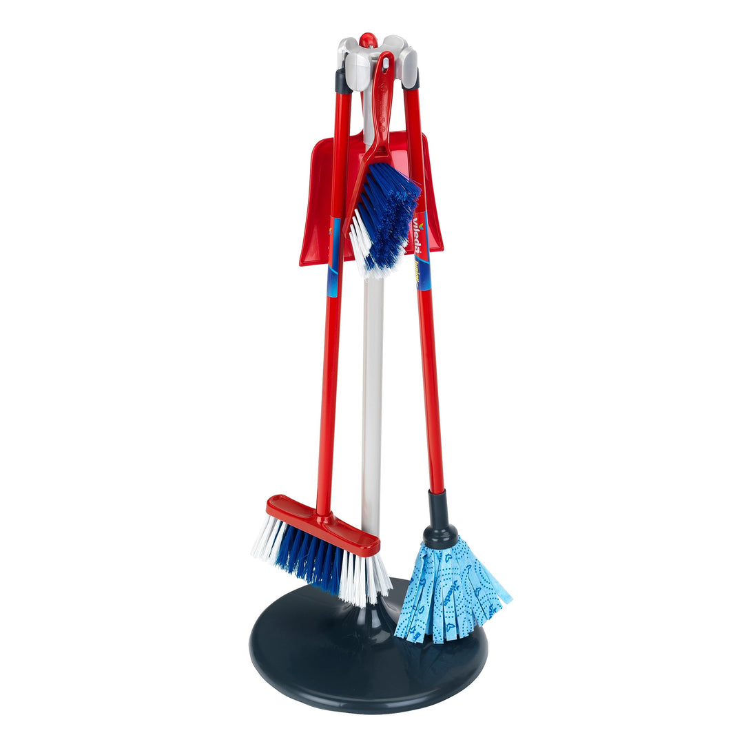Theo Klein 6765 Vileda Cleaning Station I Kinder-Putzset inkl. Besen, Wischmop u.v.m. I Leicht monti