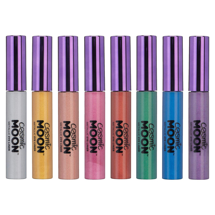 Cosmic Moon - Metallic-Eyeliner - 10ml - Für faszinierende Metallic-Augenstile - Set mit 8 Farben -