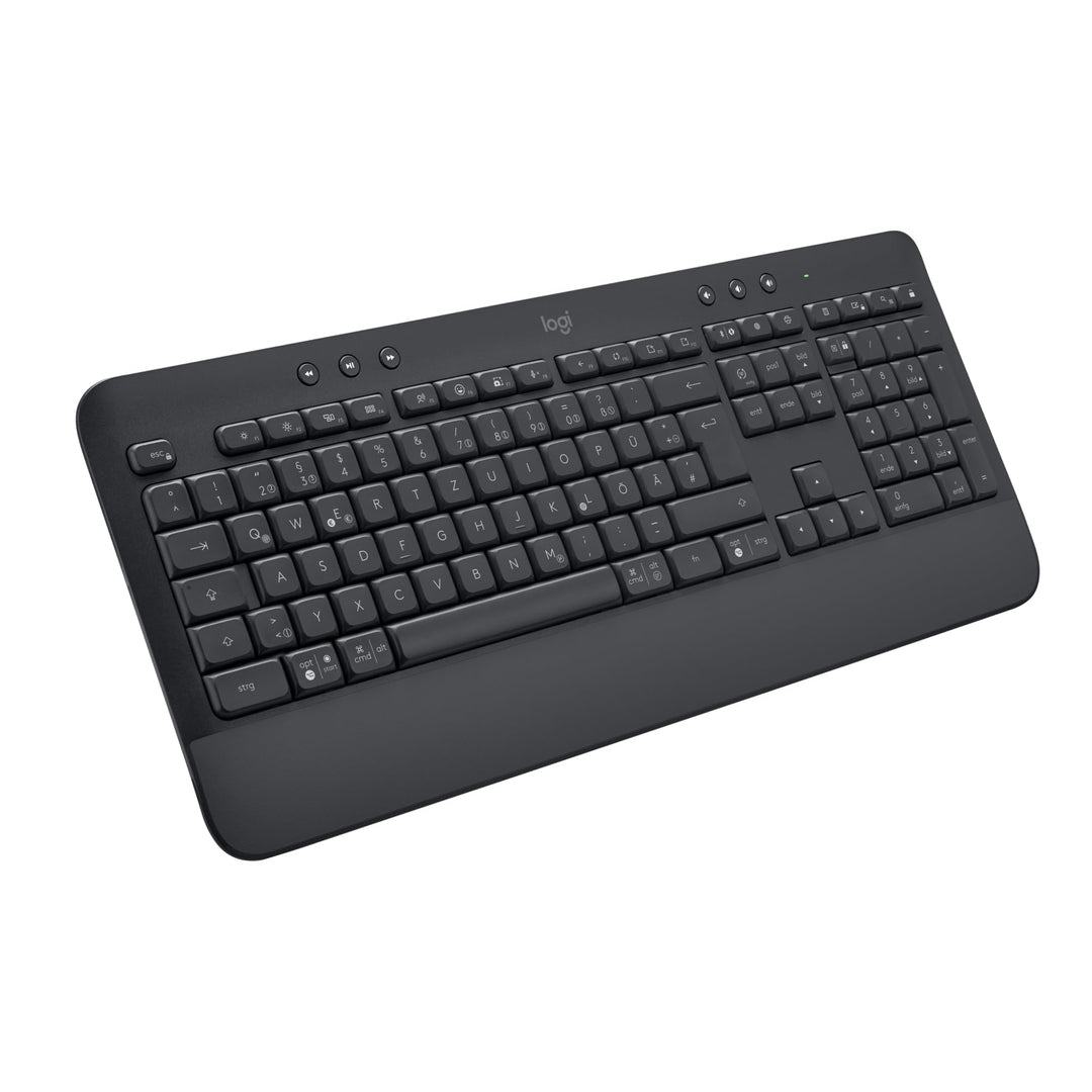 Logitech Signature K650 Comfort kabellose Tastatur mit Handballenauflage, BLE Bluetooth/Logi Bolt US