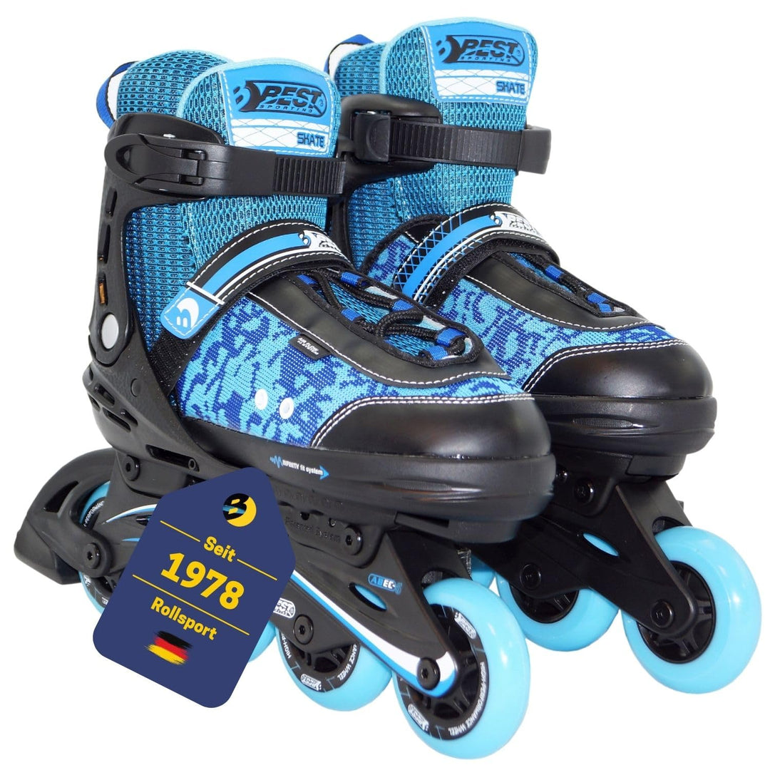 Best Sporting Inline Skates Kinder I Rollschuhe grössenverstellbar I robuste Inliner für Jugendliche