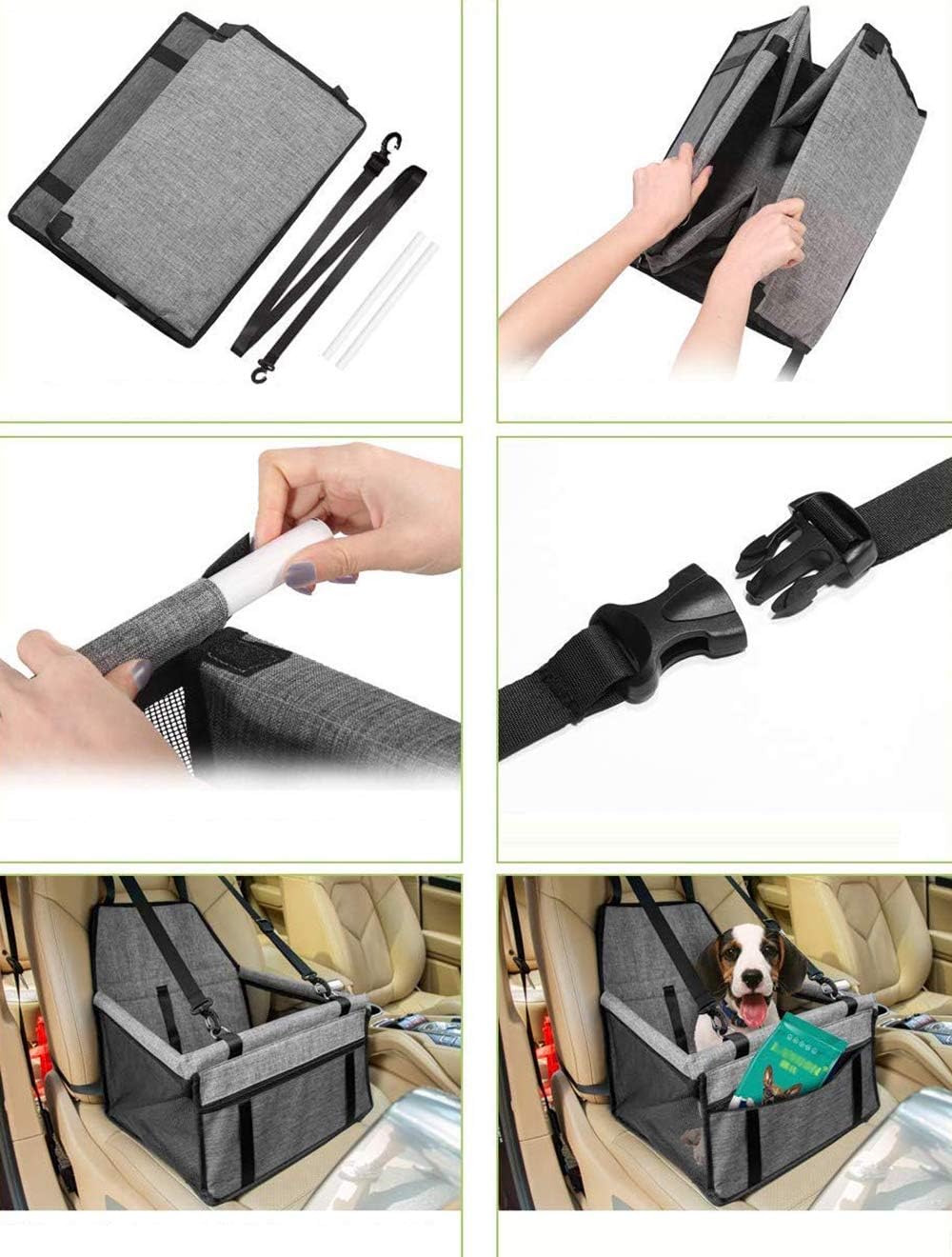 GUOYI Neu Wasserdicht Atmungsaktiv Haustier-Auto-Matte Sicherheit Haustier Auto Booster Waschbar Tra