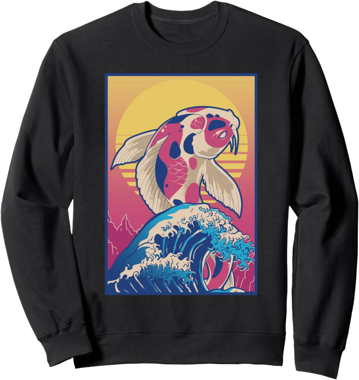 Japan Koi Fish Karpfen Vintage Great Wave Of Kanagawa Sweatshirt