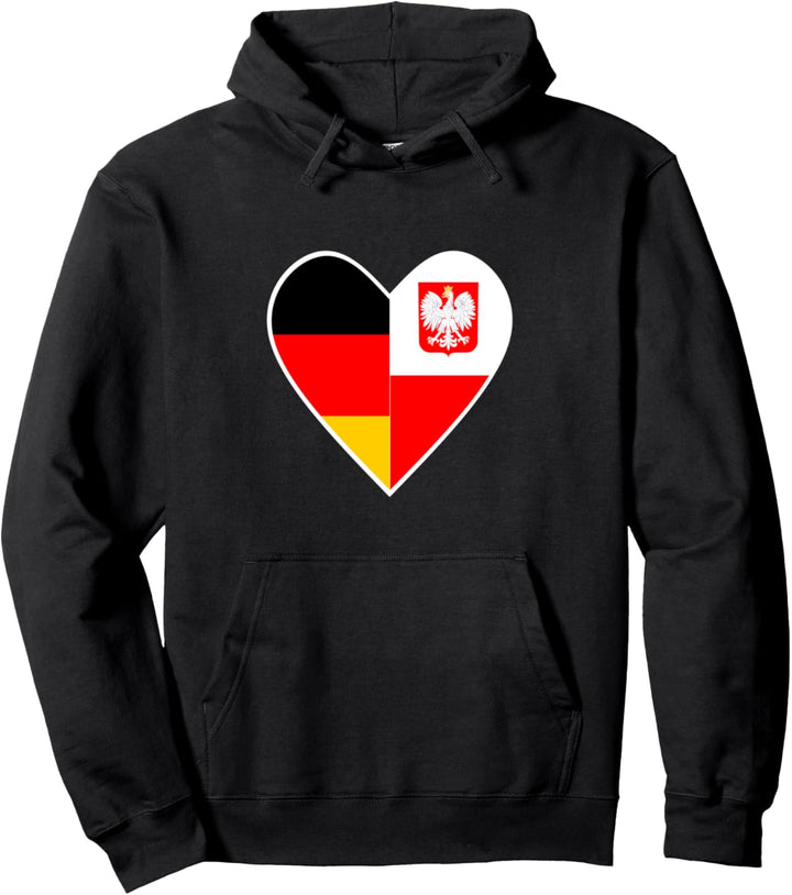 Nationalität & Freundschaft - Deutsch und Polen - Herz Pullover Hoodie