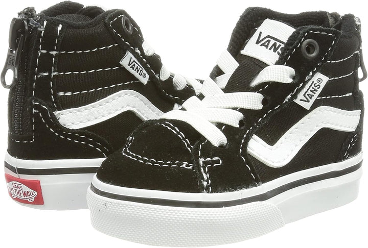 Vans Unisex Kinder Filmore Hi Zip Suede/Canvas Sneaker 18.5 EU Suede Canvas Black White, 18.5 EU Sue