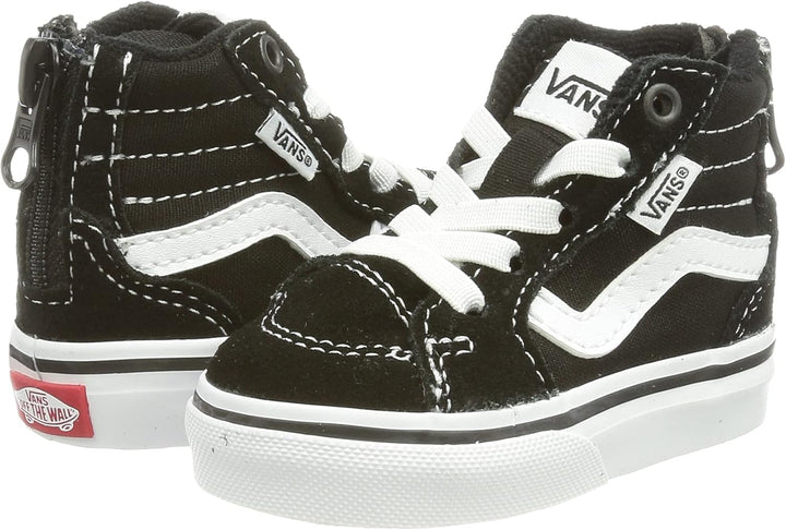 Vans Unisex Kinder Filmore Hi Zip Suede/Canvas Sneaker 18.5 EU Suede Canvas Black White, 18.5 EU Sue