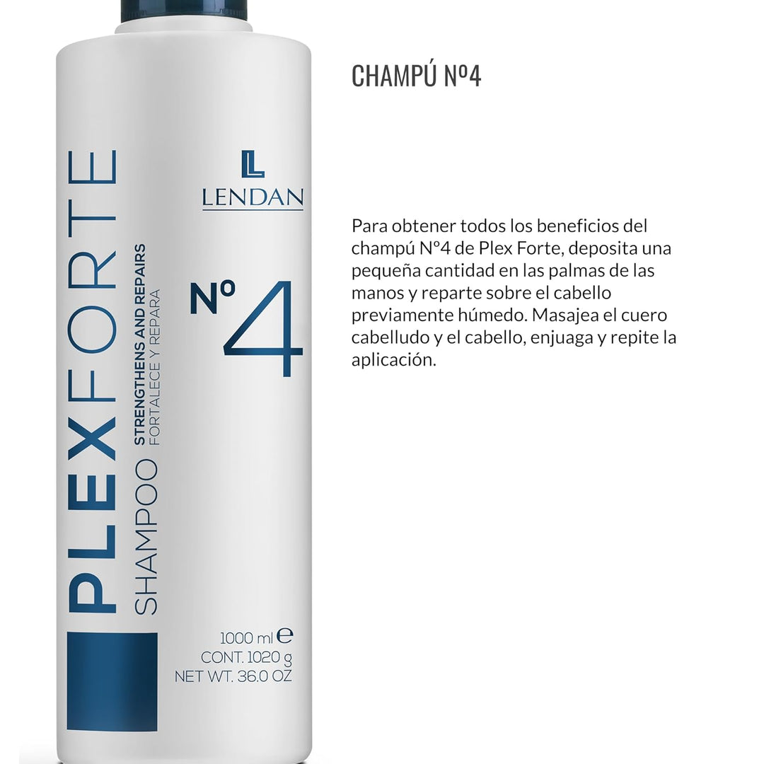 Lendan Plex Forte Shampoo Nr. 4 Stärkt und repariert 1000 ml süss 1.00 l (1er Pack), süss 1.00 l (1e