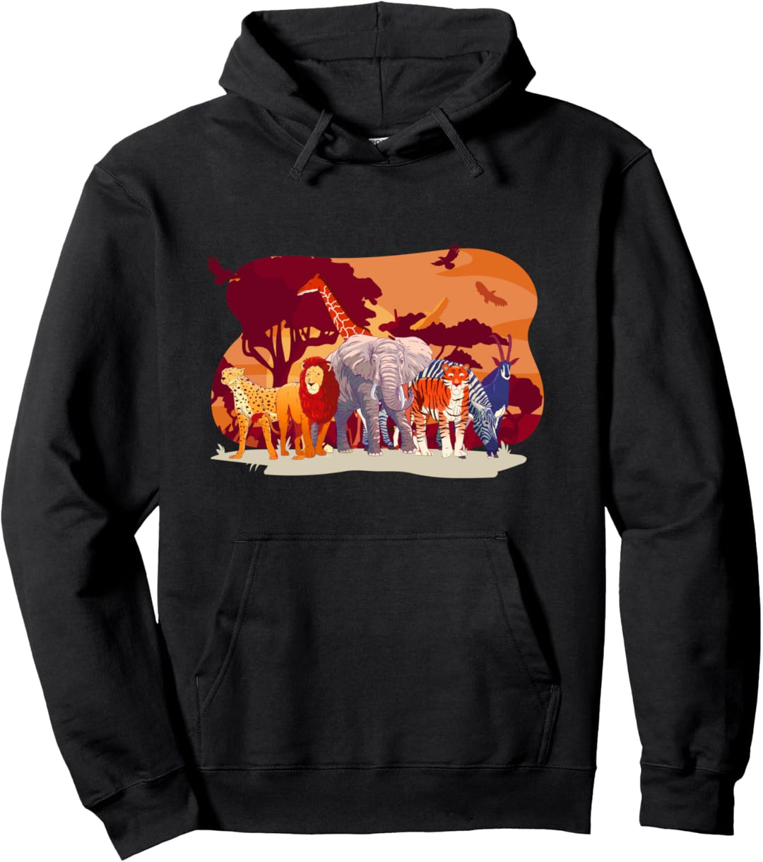 Safari Tiere I Afrikanische Tiere I Safari Tier Pullover Hoodie