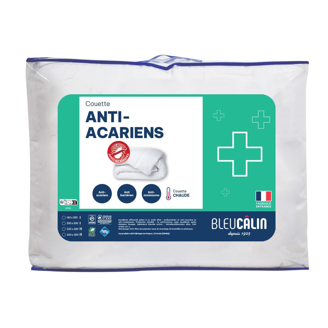 Bleu Câlin Bettdecke für Allergiker, Sanitized behandelt, 220x240 cm, Weiss, KMS40 Modern 220 x 240