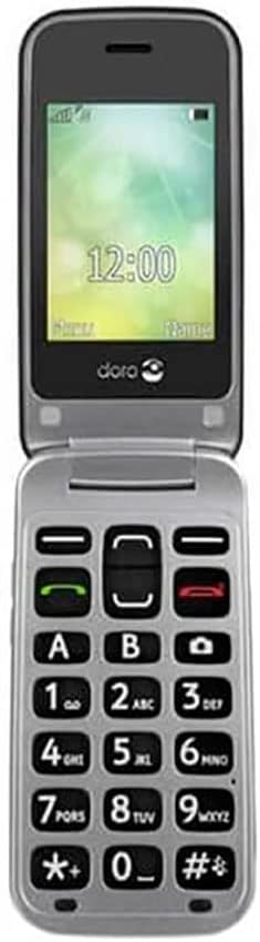 Doro 2424 GSM Mobiltelefon im eleganten Klappdesign Graphit/Silber