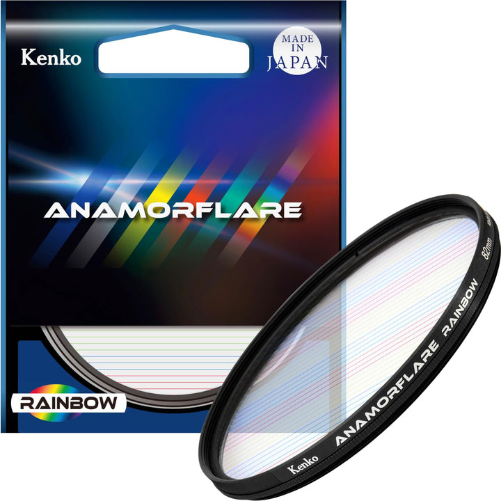 Kenko ANAMORFLARE Rainbow φ82mm, Strahlenförmiger Streulichteffekt-Filter, Drehbarer Rahmen, Hergest
