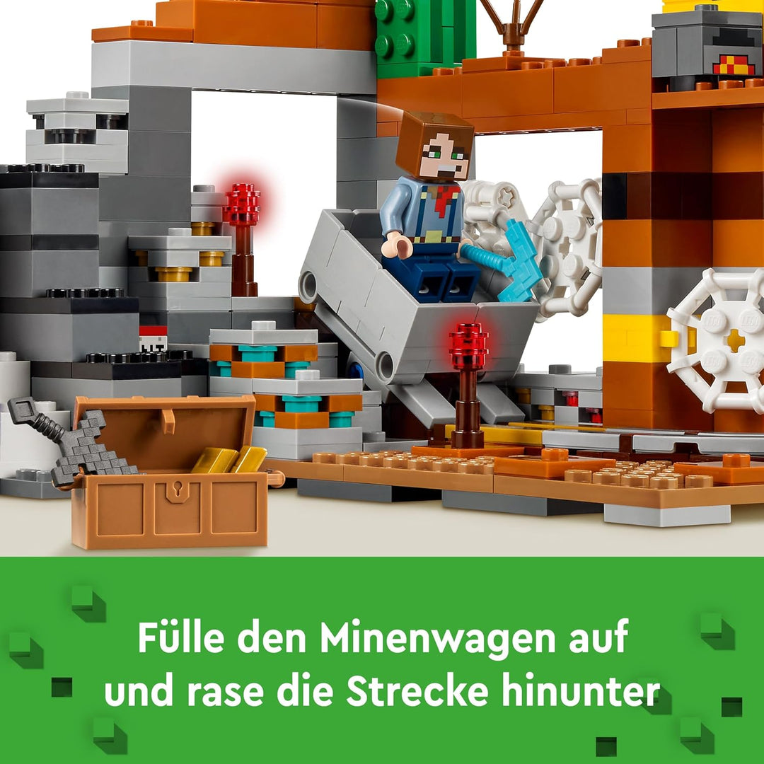 LEGO Minecraft Die Mine in den Badlands, Bergbau-Spielzeug zum Videospiel, Set für Jungen und Mädche