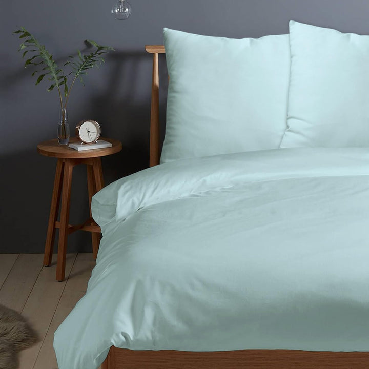 Pizuna 400 Fadenzahl aus Baumwolle Bettwäsche Baby blau, 100% Langstaple Baumwolle Bettbezug und Kis