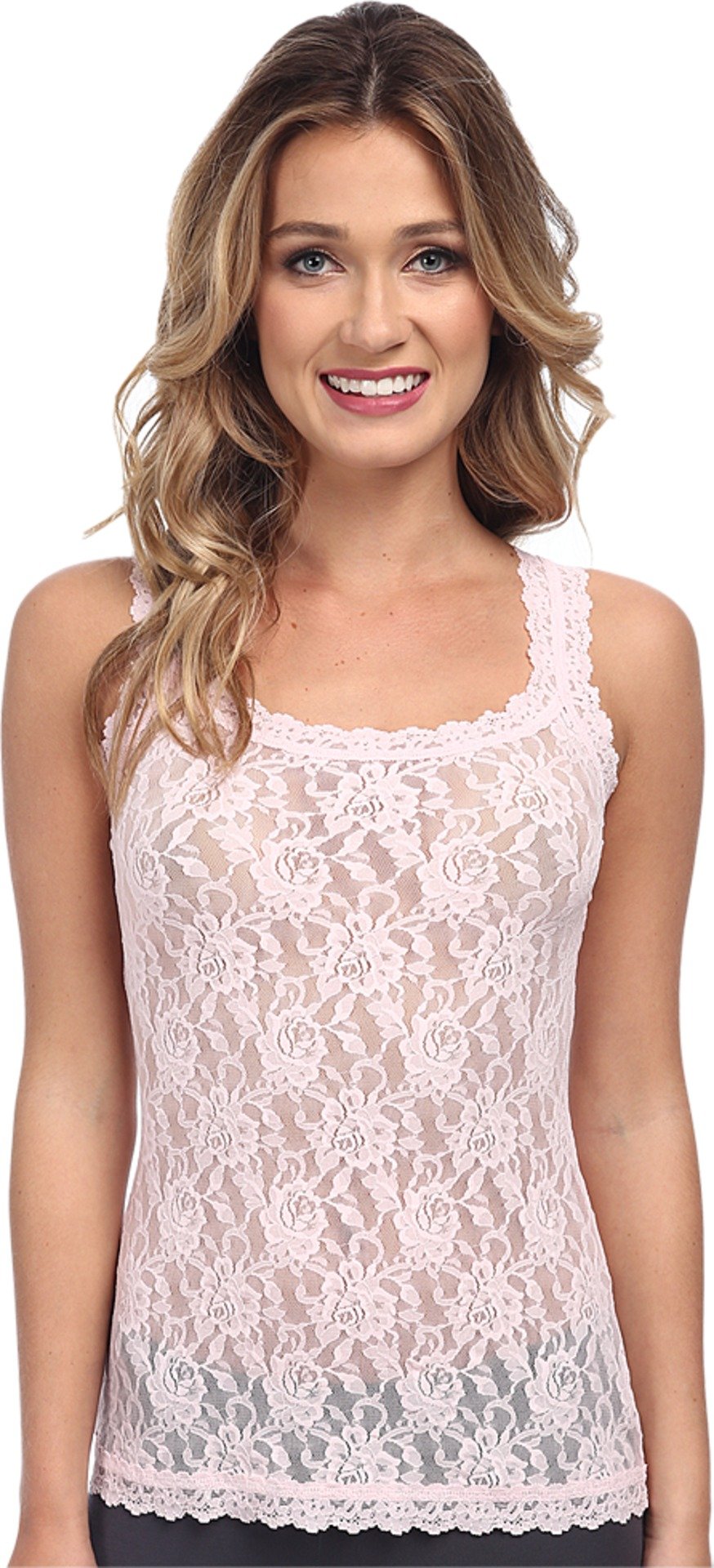 hanky panky Classic Cami - Klassisches Trägerhemd, Unterhemd Damen Spitze aus Stretch-Spitze Signatu