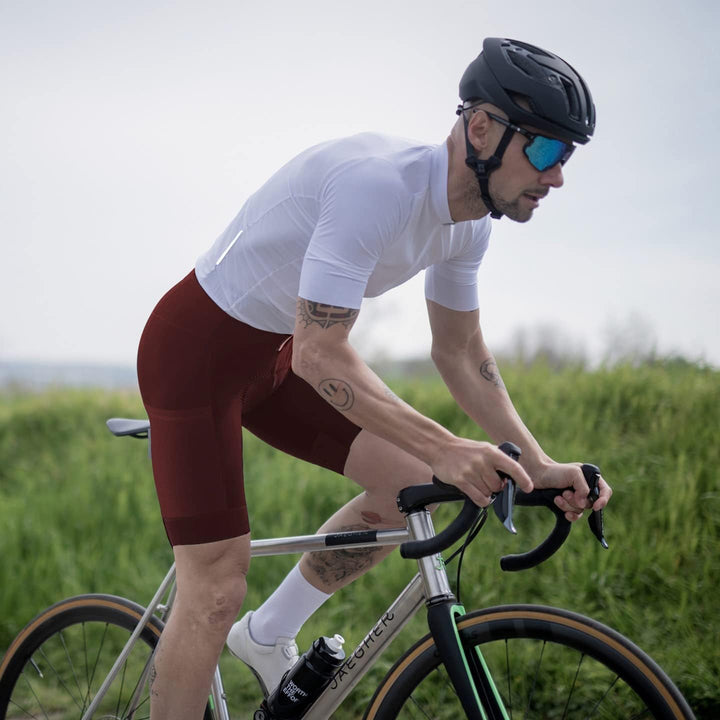 Lo.gas Herren Radfahren Bib Shorts, Radfahren Shorts für Männer Gel gepolstert mit Taschen, Road Sho