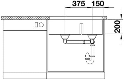BLANCO SUBLINE 430/270-U | SILGRANIT weiss | Einbauart: Unterbau | Hauptbecken links | ohne Ablauffe