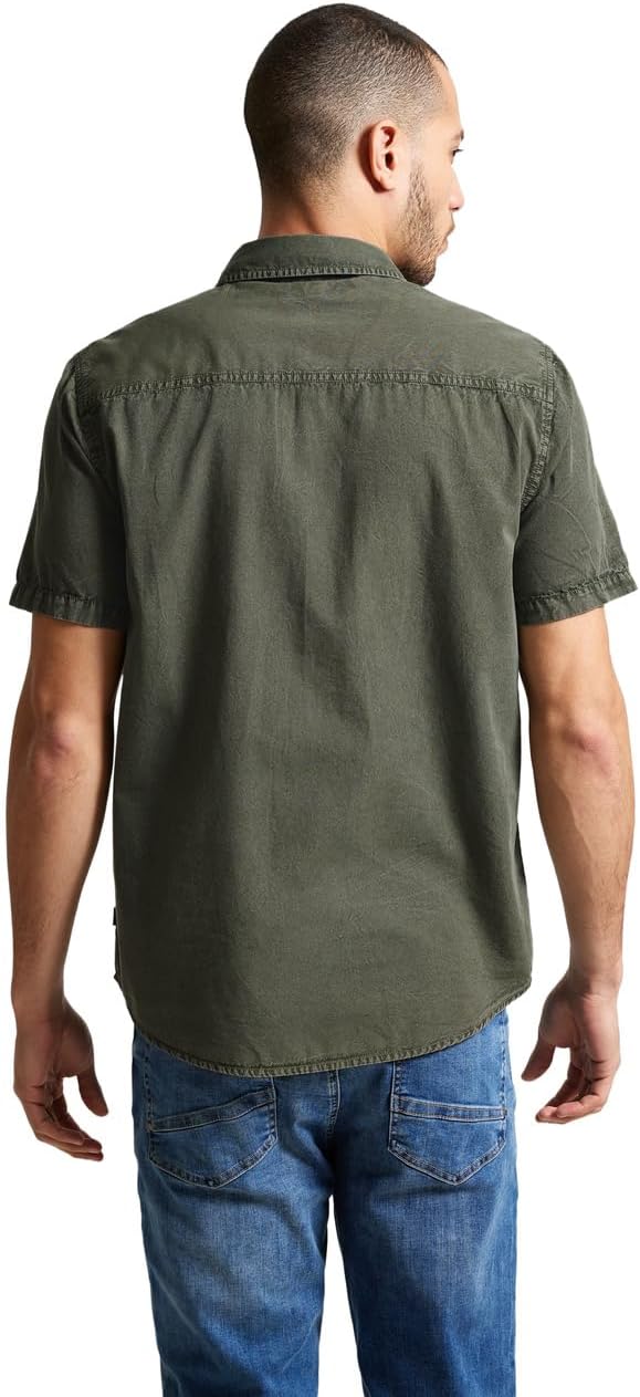 Street One MEN Herren Hemd in Washedoptik L Mud Green, L Mud Green
