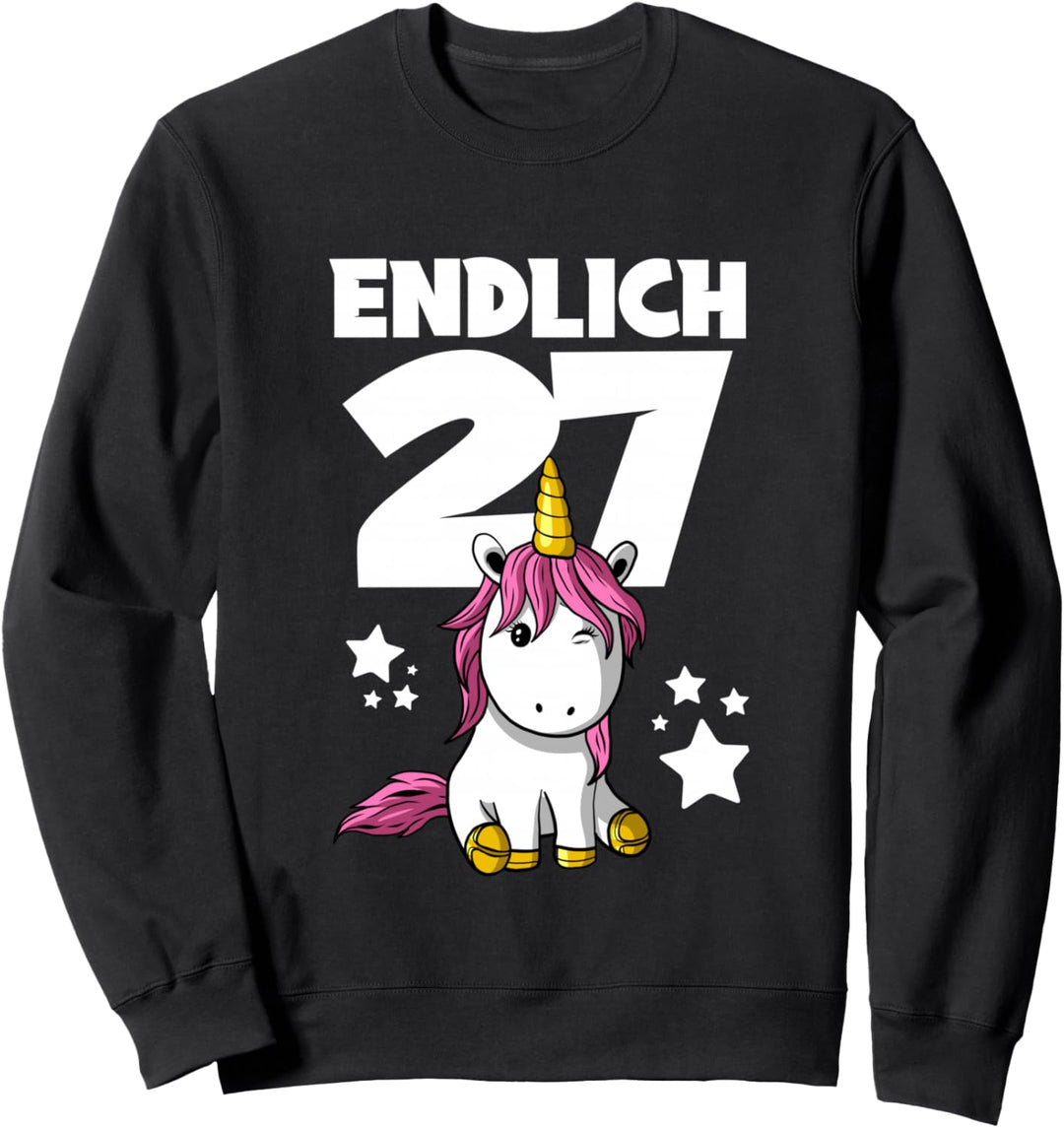 27. Geburtstag Einhorn Endlich 27 Jahre Sweatshirt