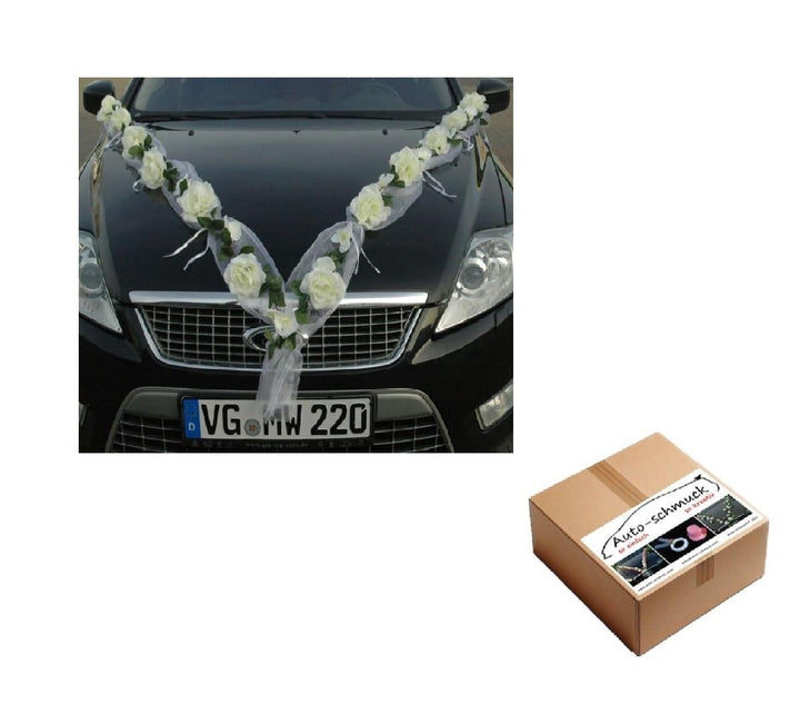 Rosen Girlande Braut Paar Rose Deko Dekoration Autoschmuck Hochzeit Car Auto Wedding ®Auto-schmuck D