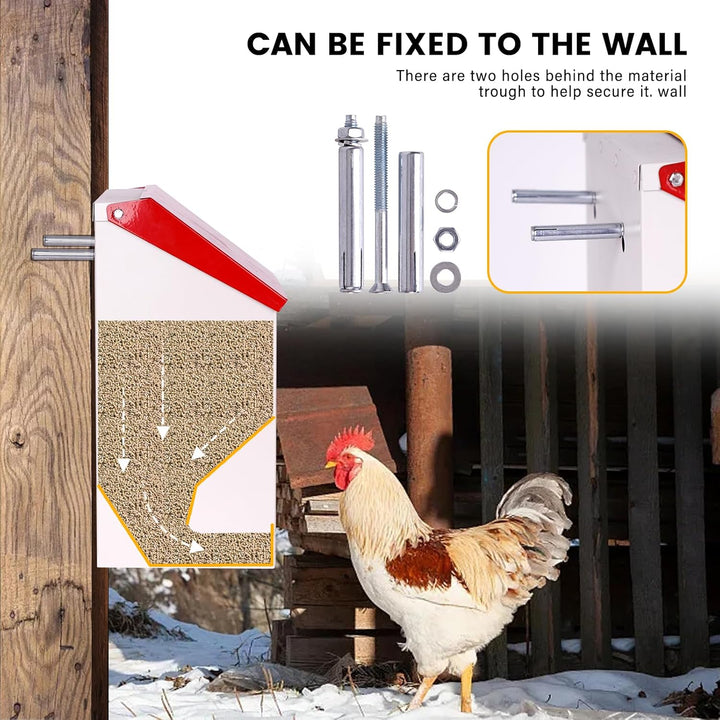 BREUAILY 4.5kg Futterautomat Hühner Hühnerfutter Automat Hängend Geflügelfutterautomaten mit Deckel
