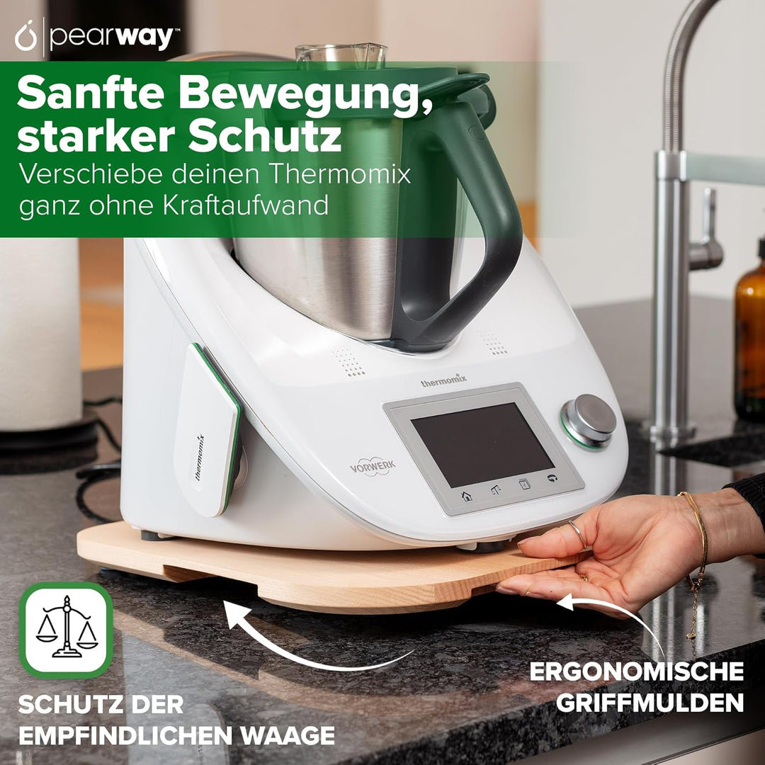 Gleitbrett für Thermomix TM6 &amp; TM5 | Premium Thermomix Gleitbrett aus FSC HOLZ MADE IN EU | leicht g