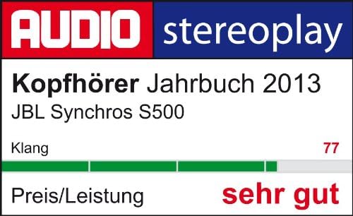 JBL Synchros S500 Over-Ear Kopfhörer mit Apple/Universal Fernbedienung und Mikrofon - Weiss, Weiss