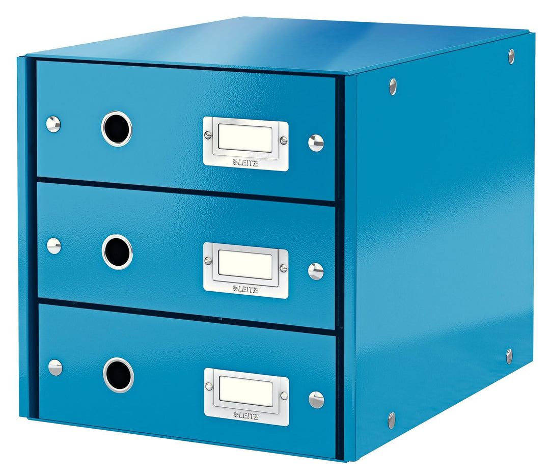 Leitz, Schubladenbox, Blau, 3 Schubladen, A4, Click & Store, 60480036 3 Schubladen Blau, 3 Schublade