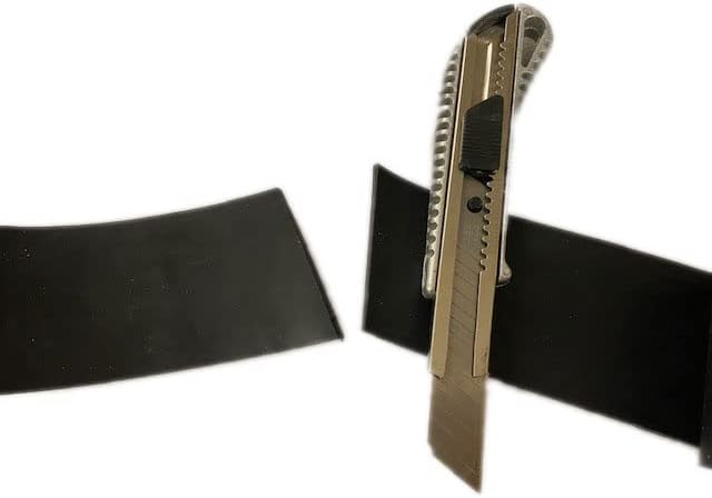 Gummistreifen mit Gewebe Gummi-Matte-Platte Vollgummi Schürfleiste Hartgummi 100mm breit 10mm dick 1