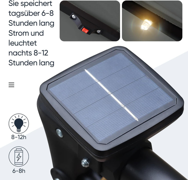 Sekey Ampelschirm 300 cm Sonnenschirm Gartenschirm Kurbelschirm mit Kurbelvorrichtung Sonnenschutz U