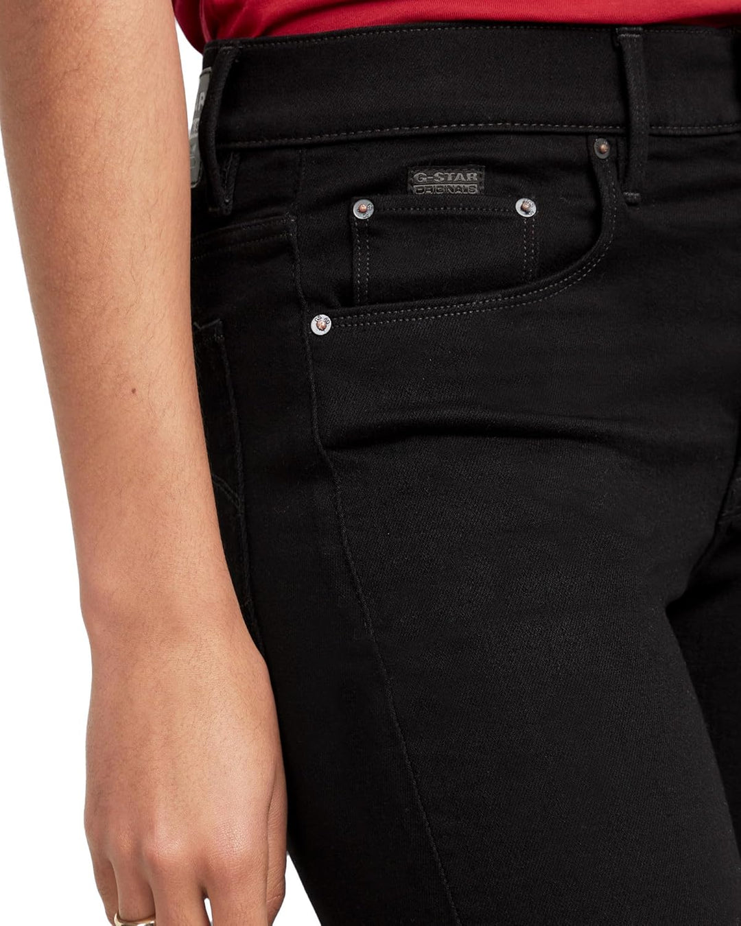 G-STAR RAW Damen 3301 Contour Sk Jeans 23W / 28L Schwarz (Pitch Black D05175-b964-a810), 23W / 28L S