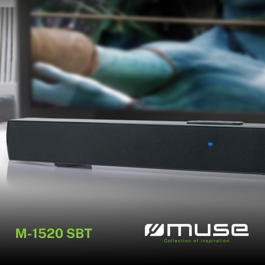 Muse TV Soundbar Bluetooth mit optischem Eingang, AUX-In und RCA-Eingang, 50 Watt Ausgangsleistung
