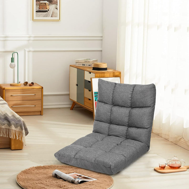 RELAX4LIFE Bodenstuhl Faltbar, Lazy Sofa, Meditationsstuhl, Bodensessel mit Verstellbarer Lehne, für